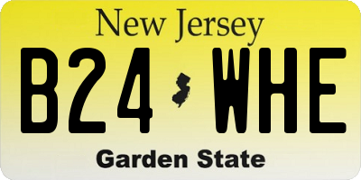 NJ license plate B24WHE