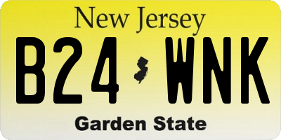 NJ license plate B24WNK