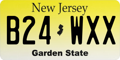 NJ license plate B24WXX
