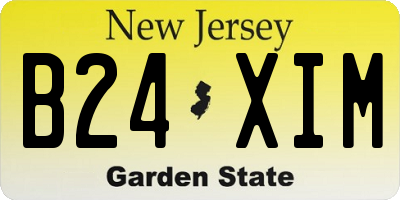 NJ license plate B24XIM