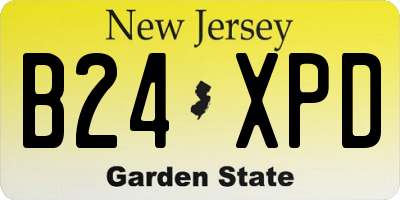 NJ license plate B24XPD