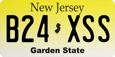 NJ license plate B24XSS
