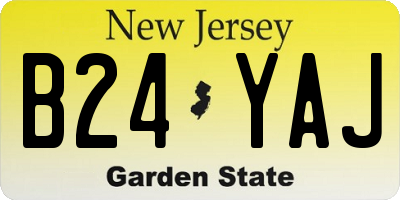 NJ license plate B24YAJ