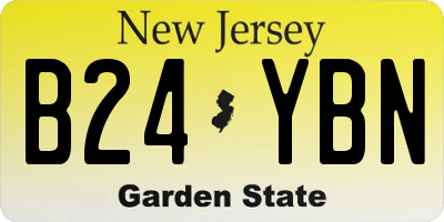 NJ license plate B24YBN