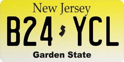 NJ license plate B24YCL