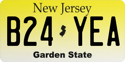 NJ license plate B24YEA
