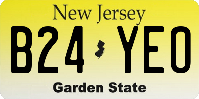 NJ license plate B24YEO