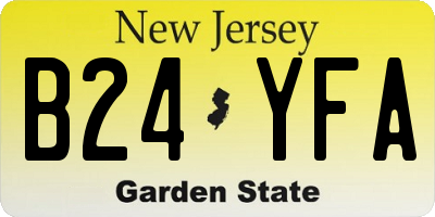 NJ license plate B24YFA