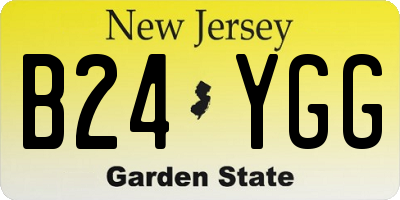 NJ license plate B24YGG