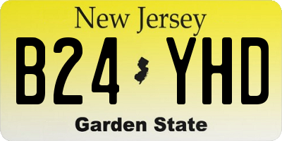 NJ license plate B24YHD