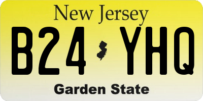 NJ license plate B24YHQ