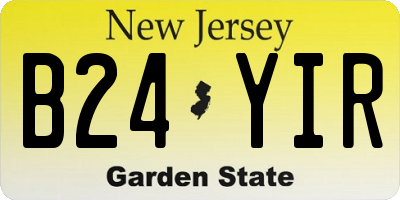 NJ license plate B24YIR
