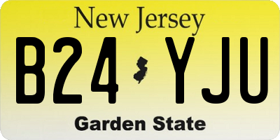 NJ license plate B24YJU