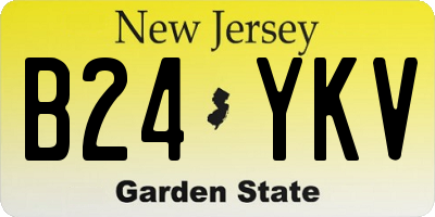 NJ license plate B24YKV