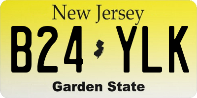 NJ license plate B24YLK