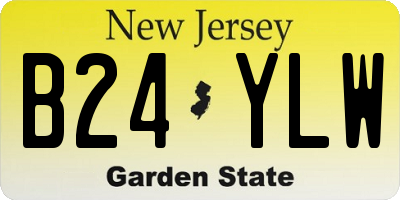 NJ license plate B24YLW