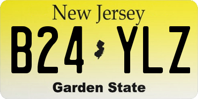 NJ license plate B24YLZ