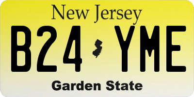 NJ license plate B24YME