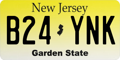 NJ license plate B24YNK