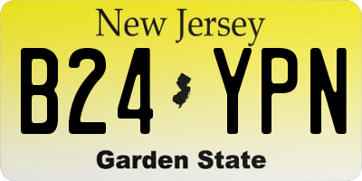 NJ license plate B24YPN