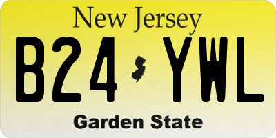 NJ license plate B24YWL