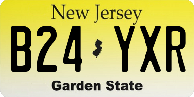 NJ license plate B24YXR