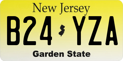 NJ license plate B24YZA