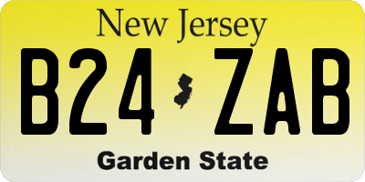 NJ license plate B24ZAB