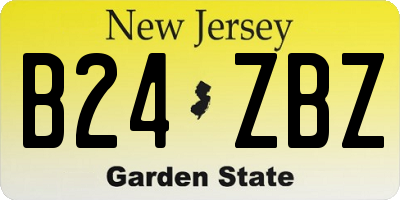 NJ license plate B24ZBZ