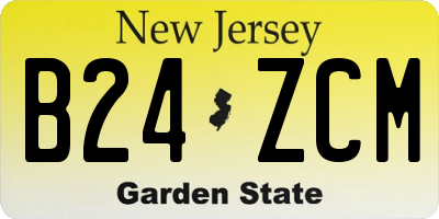 NJ license plate B24ZCM