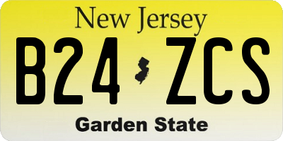 NJ license plate B24ZCS