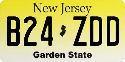 NJ license plate B24ZDD