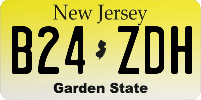 NJ license plate B24ZDH