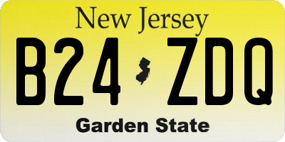 NJ license plate B24ZDQ