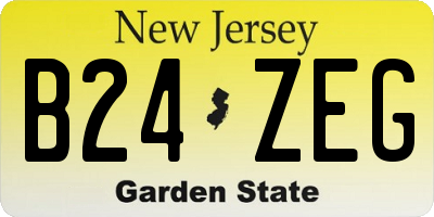 NJ license plate B24ZEG