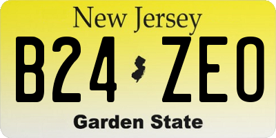NJ license plate B24ZEO