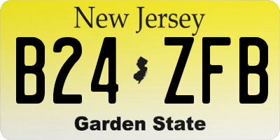 NJ license plate B24ZFB