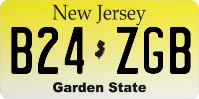 NJ license plate B24ZGB