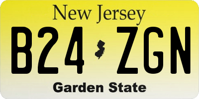 NJ license plate B24ZGN