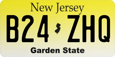 NJ license plate B24ZHQ