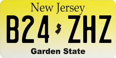 NJ license plate B24ZHZ