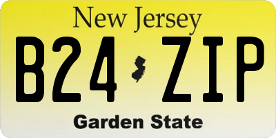 NJ license plate B24ZIP