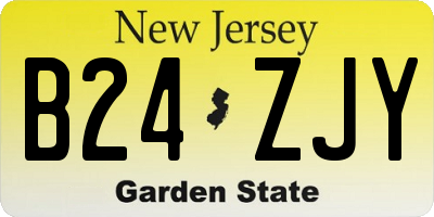 NJ license plate B24ZJY
