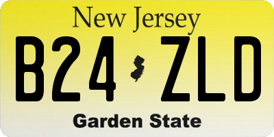 NJ license plate B24ZLD