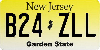 NJ license plate B24ZLL