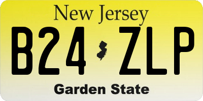 NJ license plate B24ZLP