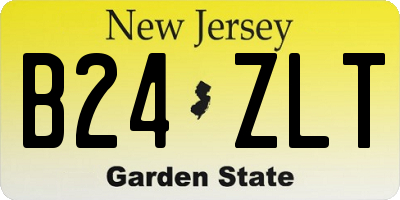 NJ license plate B24ZLT