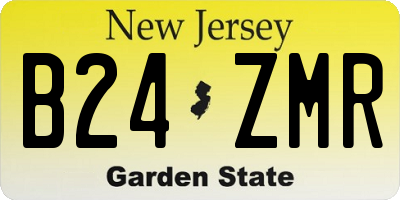 NJ license plate B24ZMR