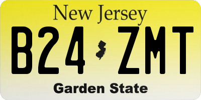 NJ license plate B24ZMT