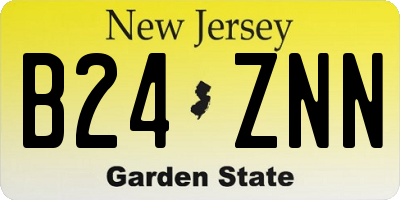 NJ license plate B24ZNN
